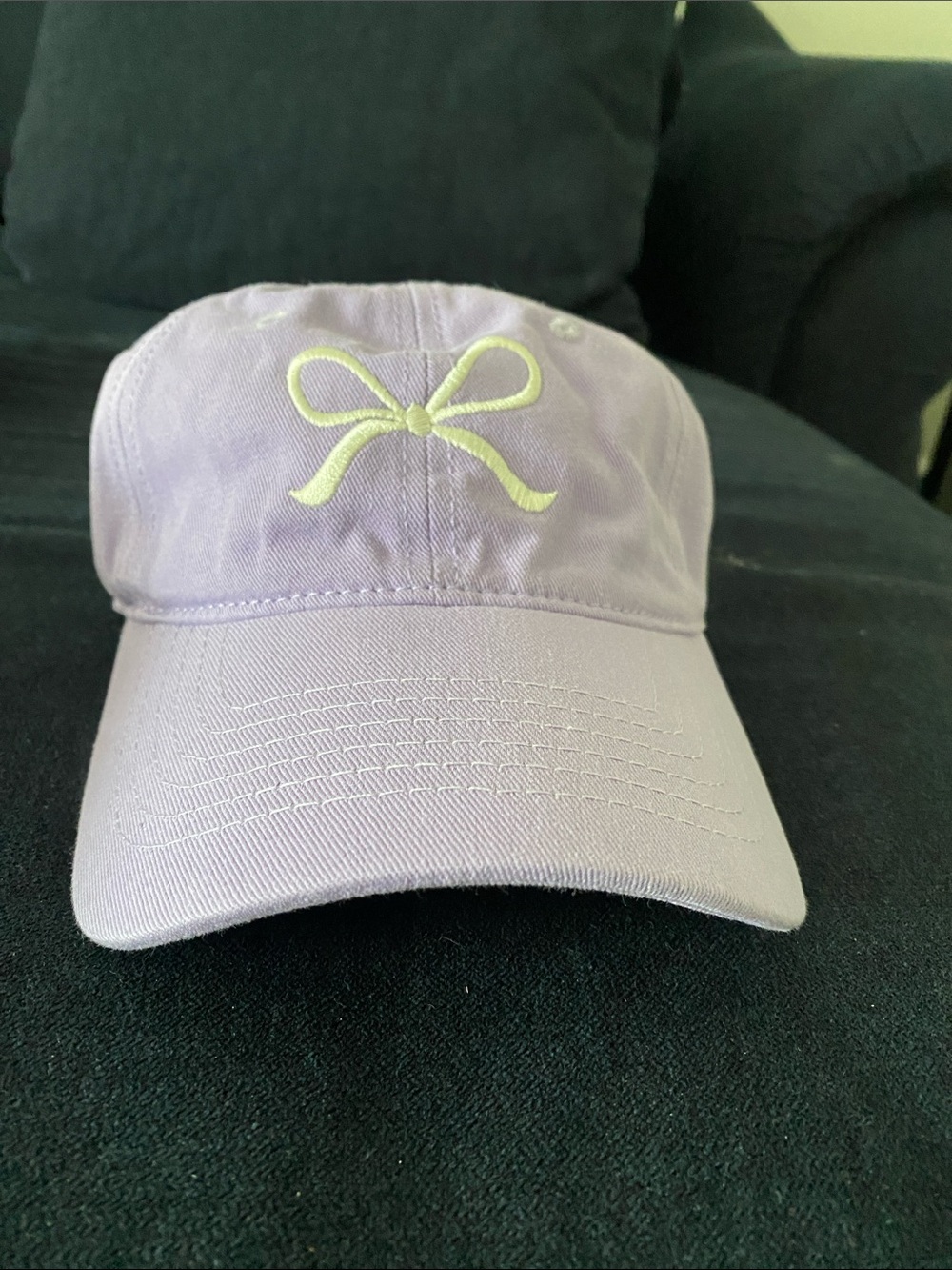 Purple bow hat